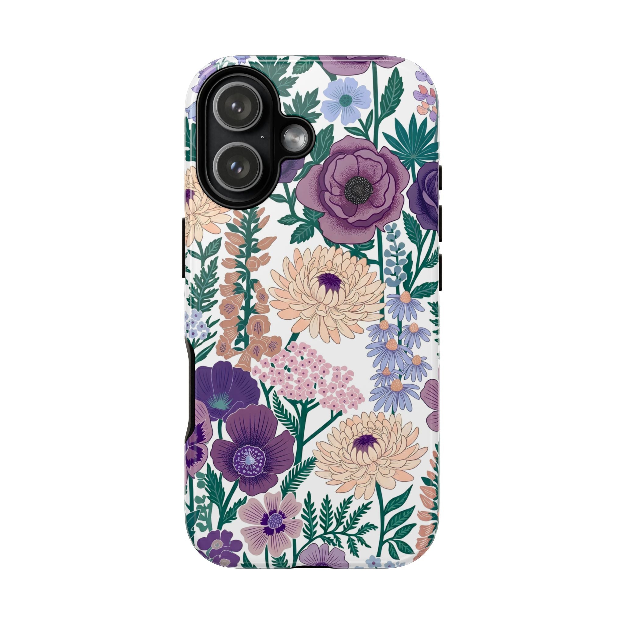 Floral Purple Garden iPhone Case | Tough Protective Phone Cover