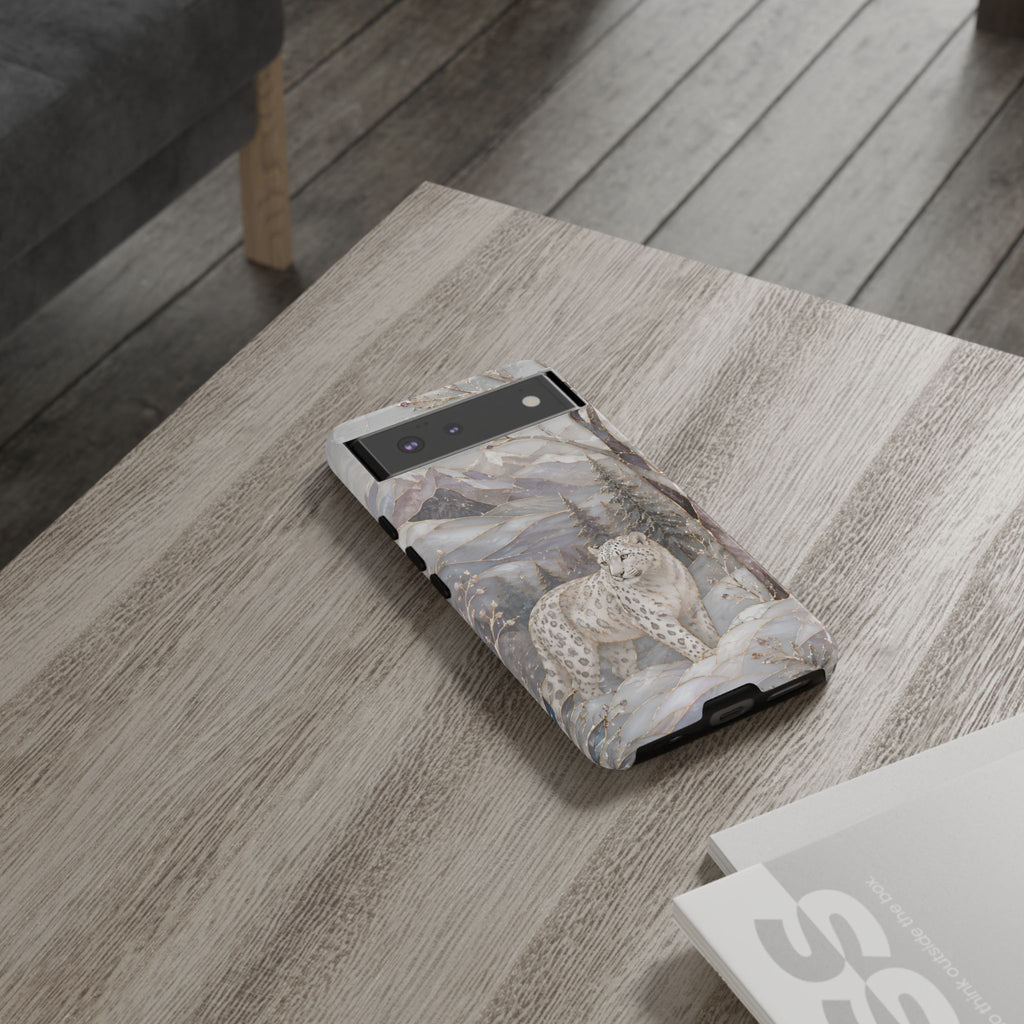 Snow Leopard Google Pixel Phone Case | Winter Wildlife iPhone Case