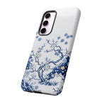 Vintage Blue White Porcelain Samsung Galaxy Phone Case | Chinoiserie Floral Tough Cover