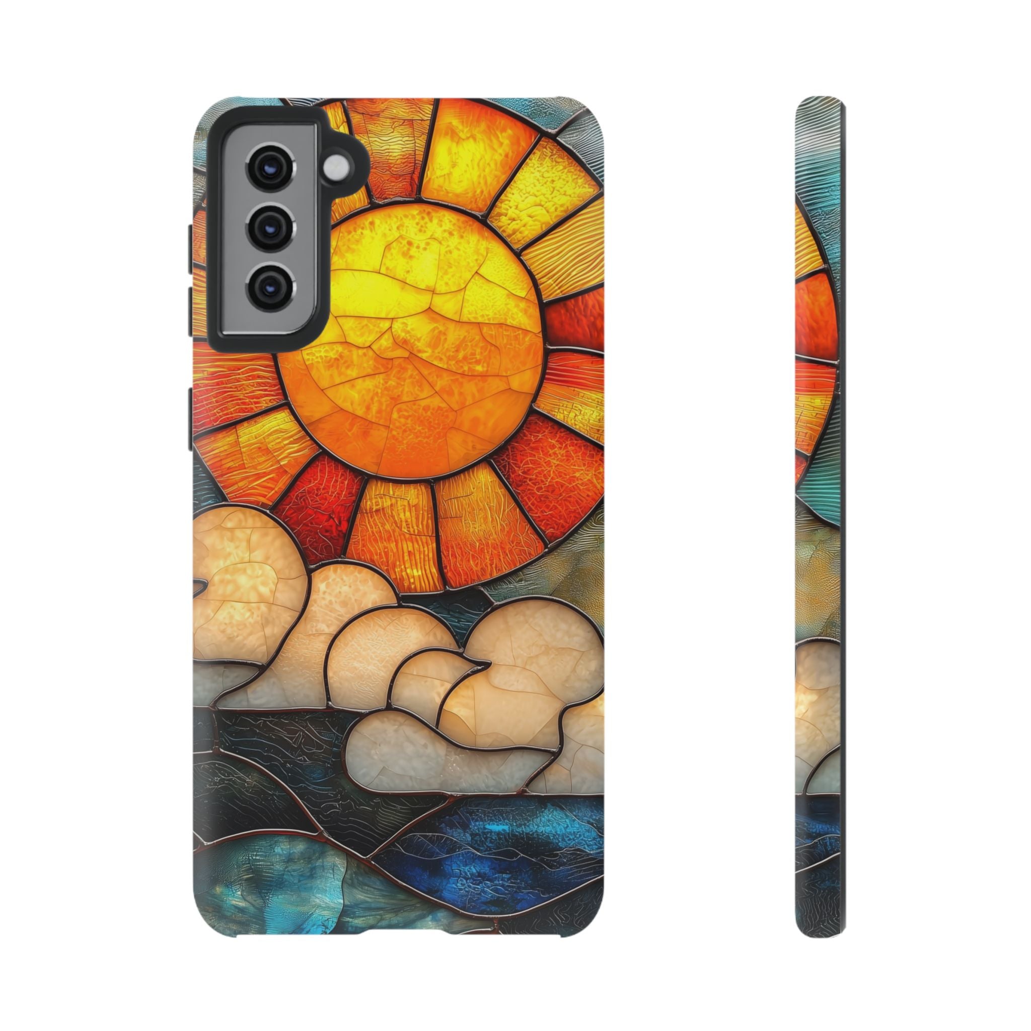 Stained Glass Sun & Clouds Samsung Galaxy Case