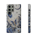 Blue Moon Butterfly Samsung Galaxy Phone Case | Floral Protective Tough Case