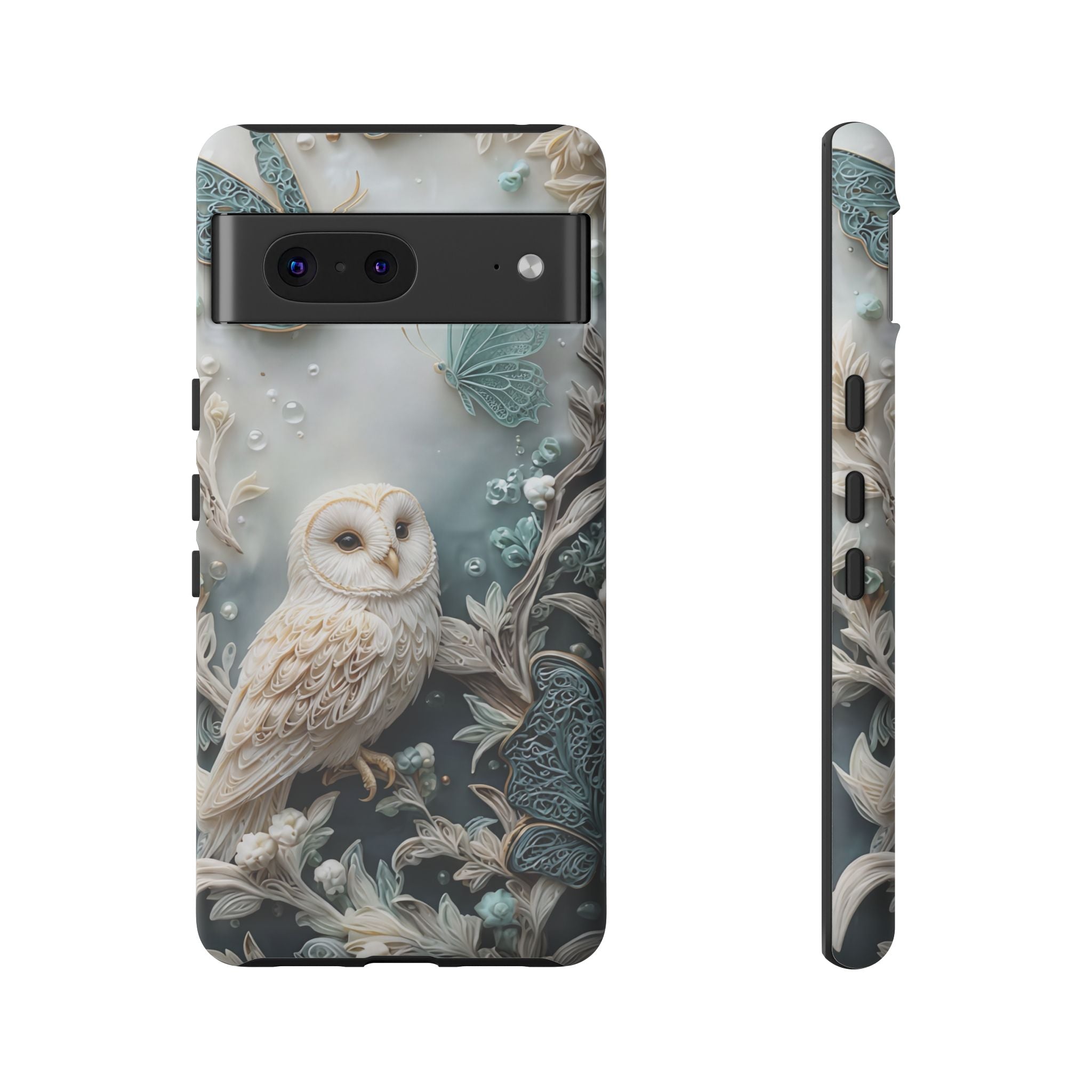 Barn Owl & Butterflies Tough Google Pixel Case
