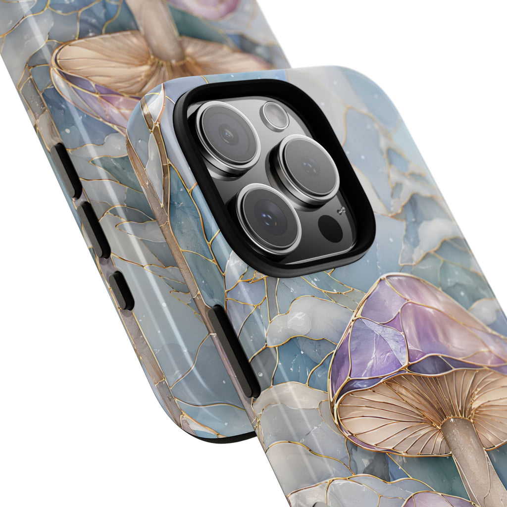 Iridescent Mushroom Illustration iPhone Case | Protective Hard Case