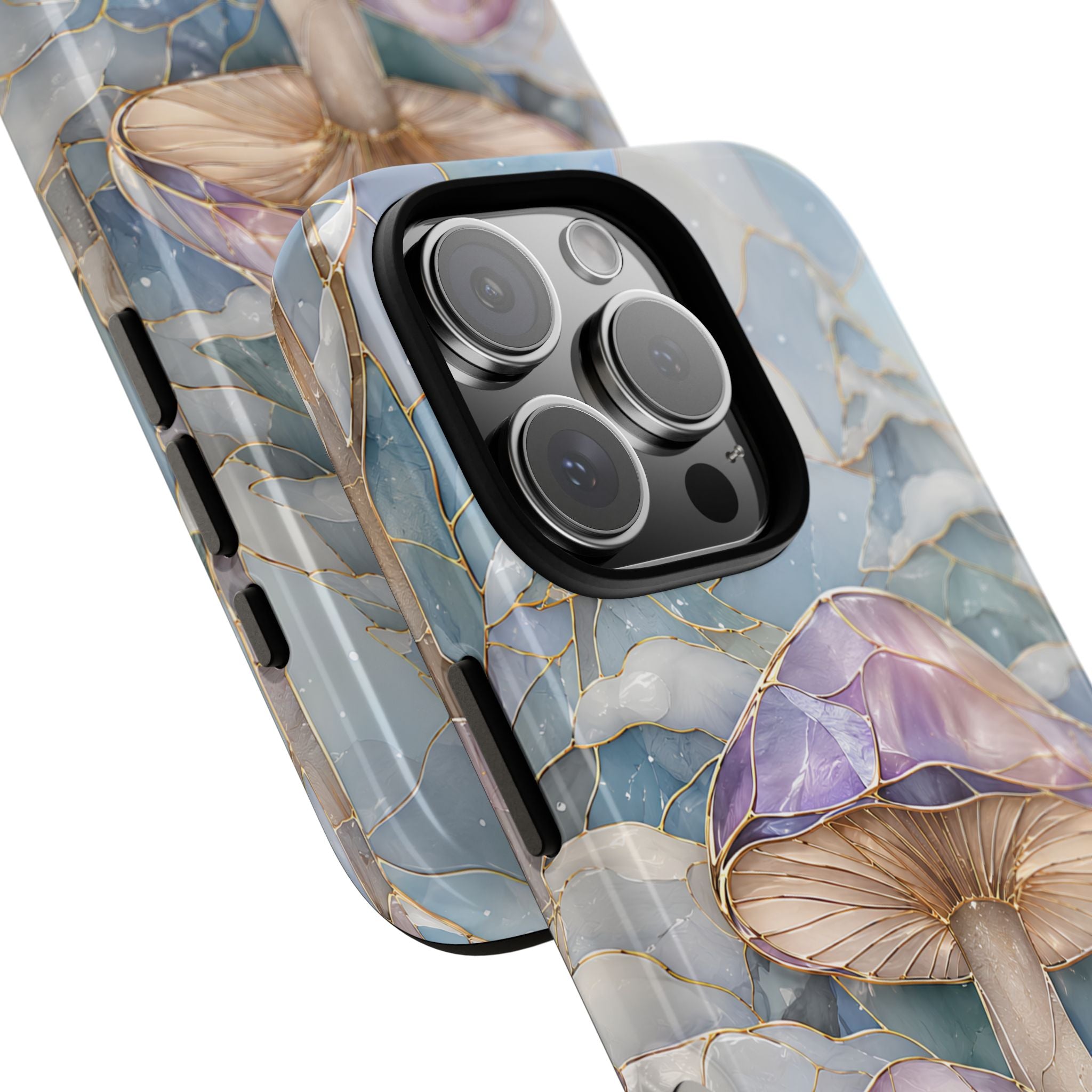 Iridescent Mushroom Illustration iPhone Case | Protective Hard Case