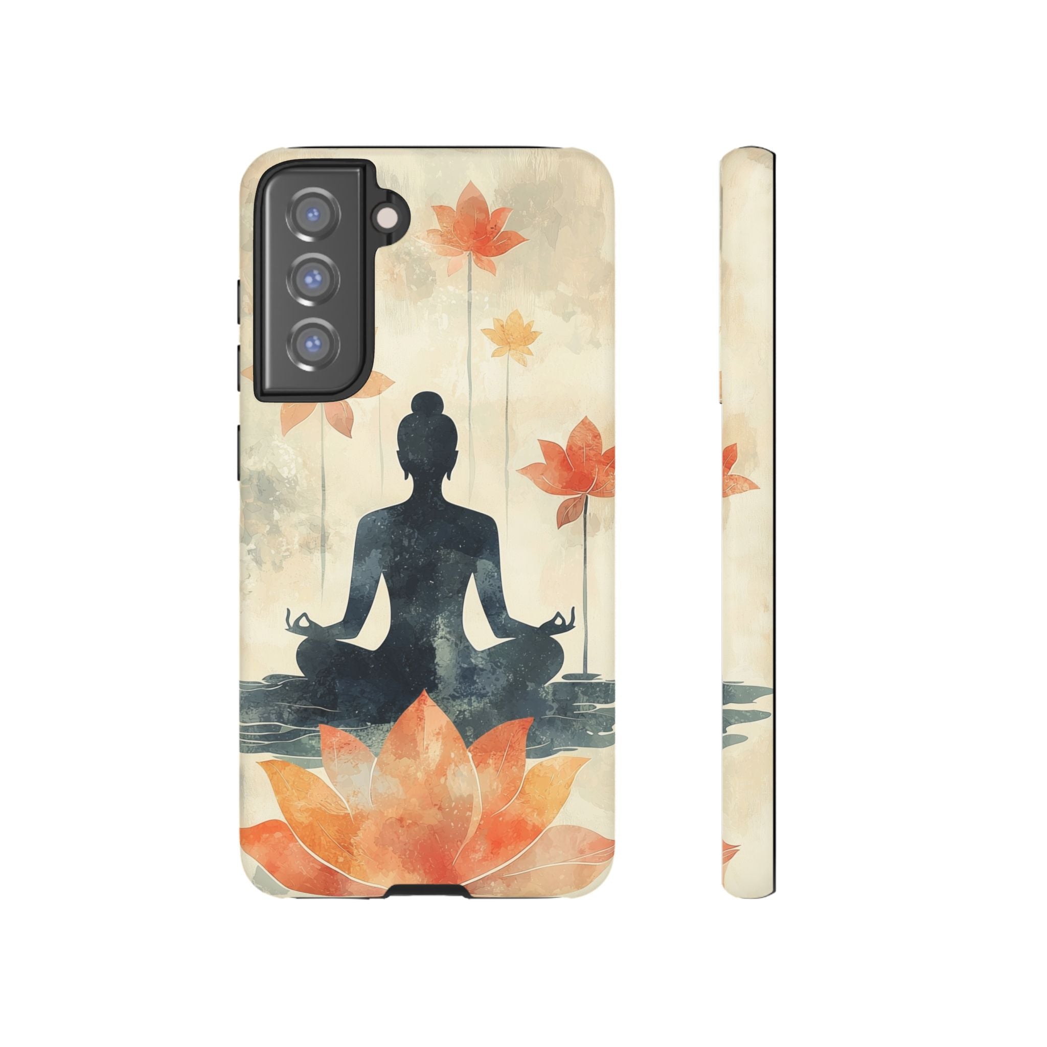 Yoga Lotus Samsung Galaxy Case | Meditative Silhouette