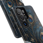 Peacock Feather Samsung Galaxy  Phone Case | Blue Gold Phone Case