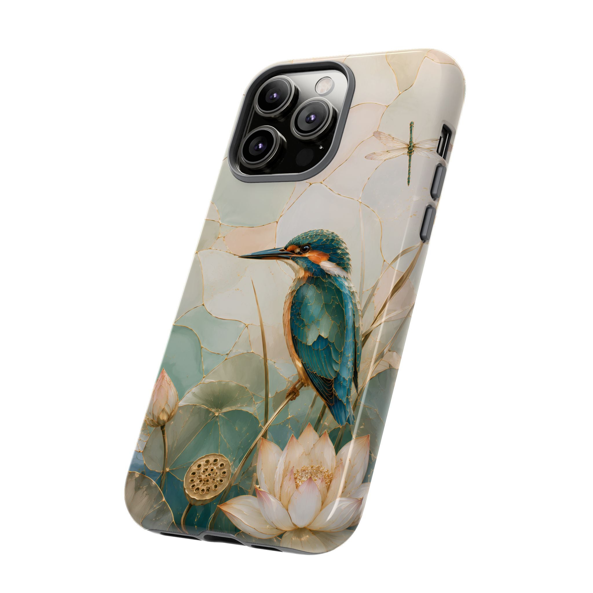 Kingfisher iPhone Case | Lotus Flower iPhone Case