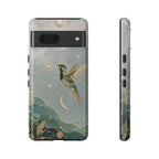 Celestial Hummingbird Google Pixel Phone Case | Moon & Bird Phone Case