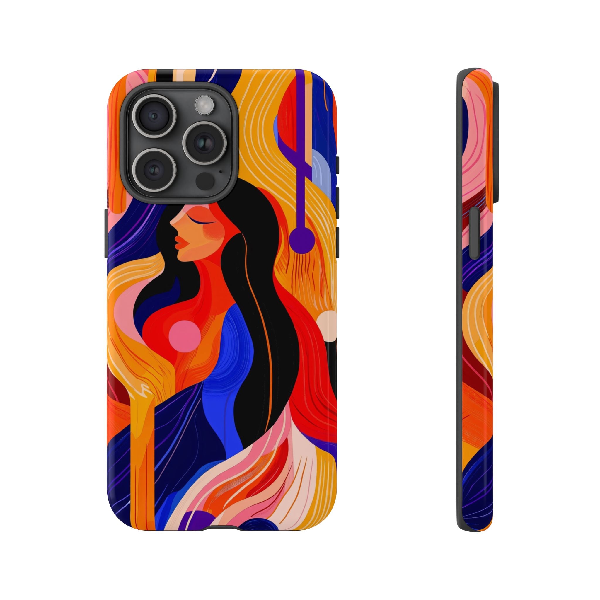 Abstract Colourful Woman iPhone Tough Case | Vibrant Artistic