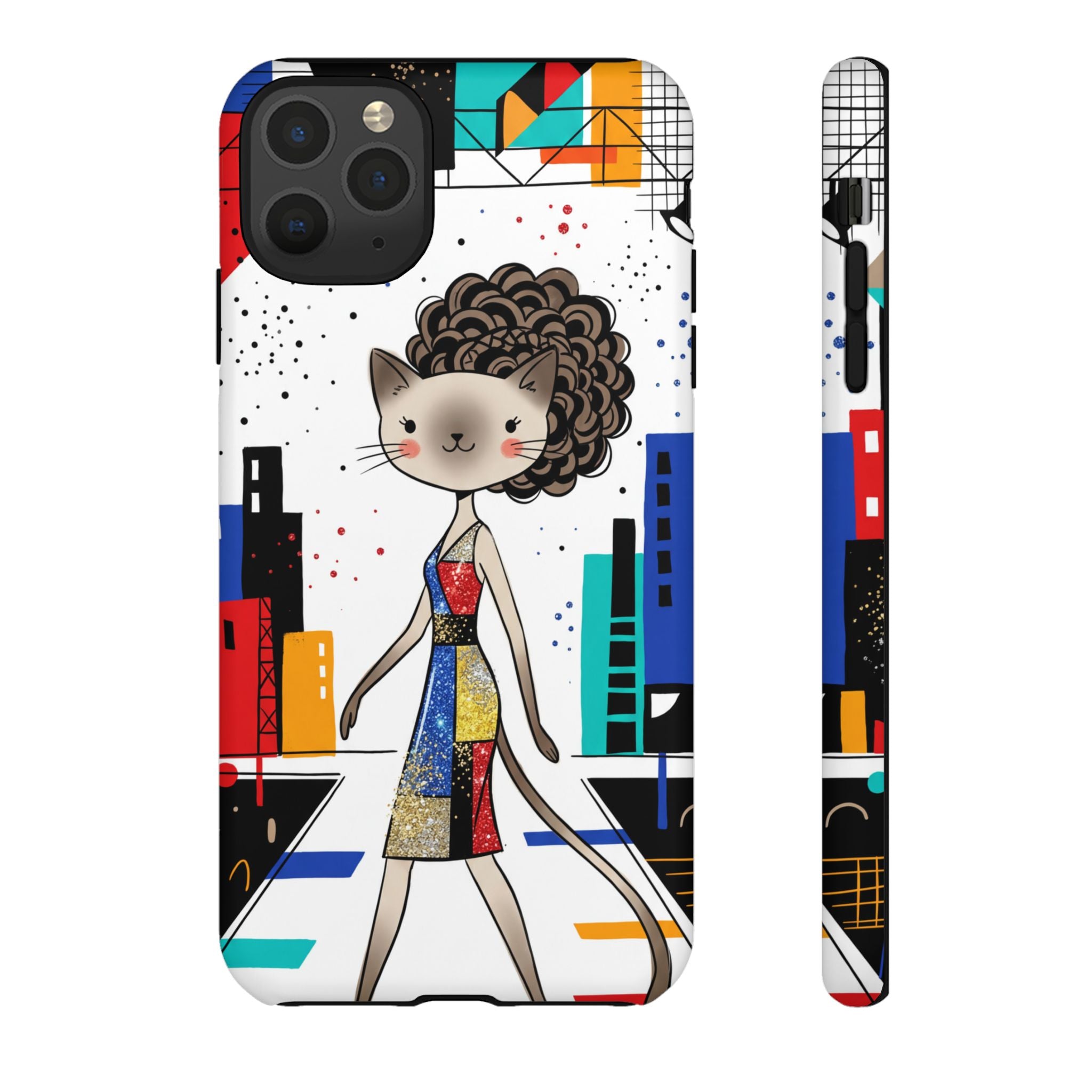 Catwalk City iPhone Case | Cute Fashion Cat