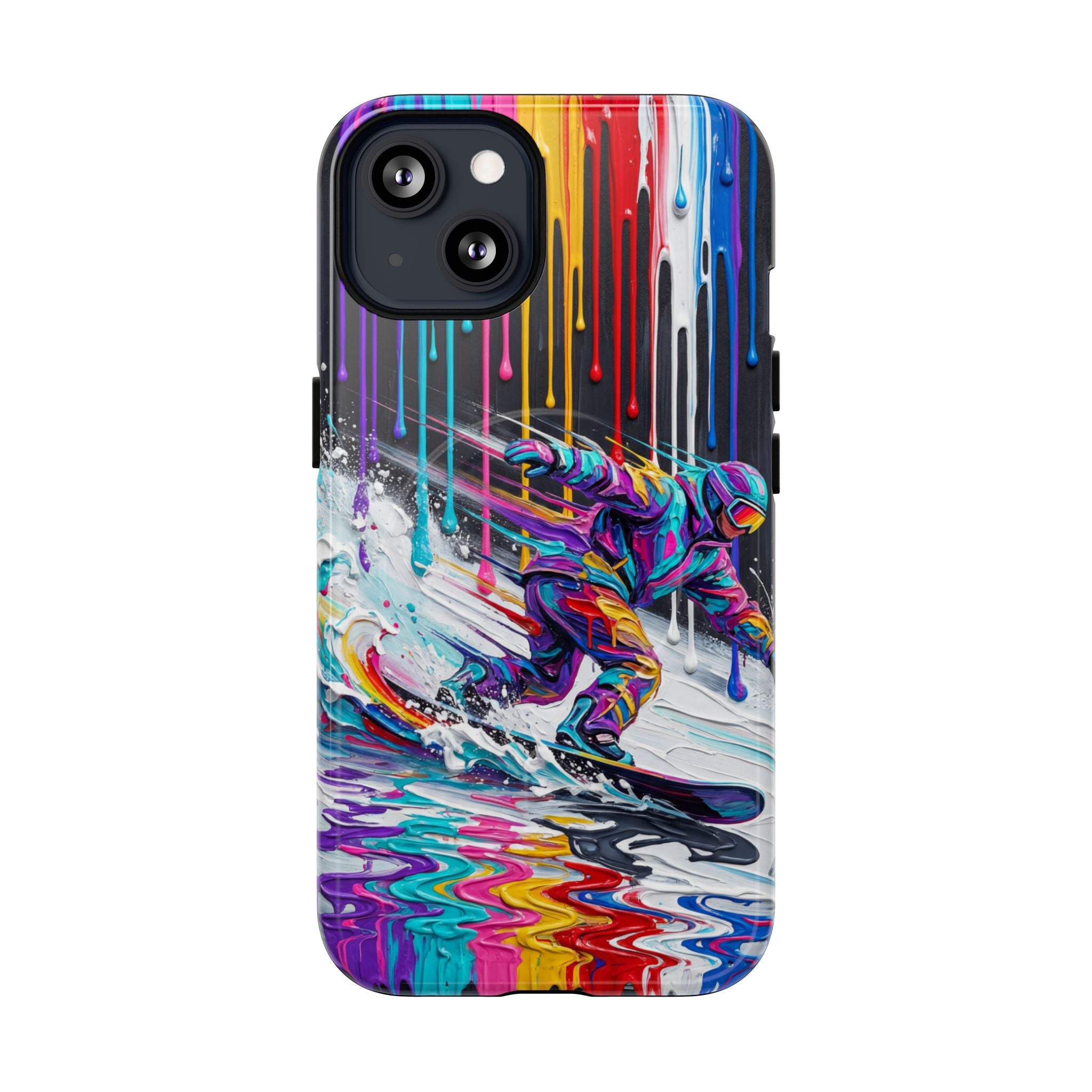 Colourful Snowboarder Art MagSafe iPhone Case
