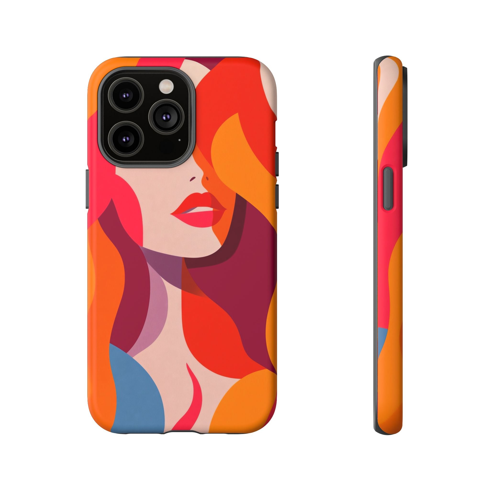 Retro Pop Art Woman iPhone Case | Bold Colourful Abstract Portrait