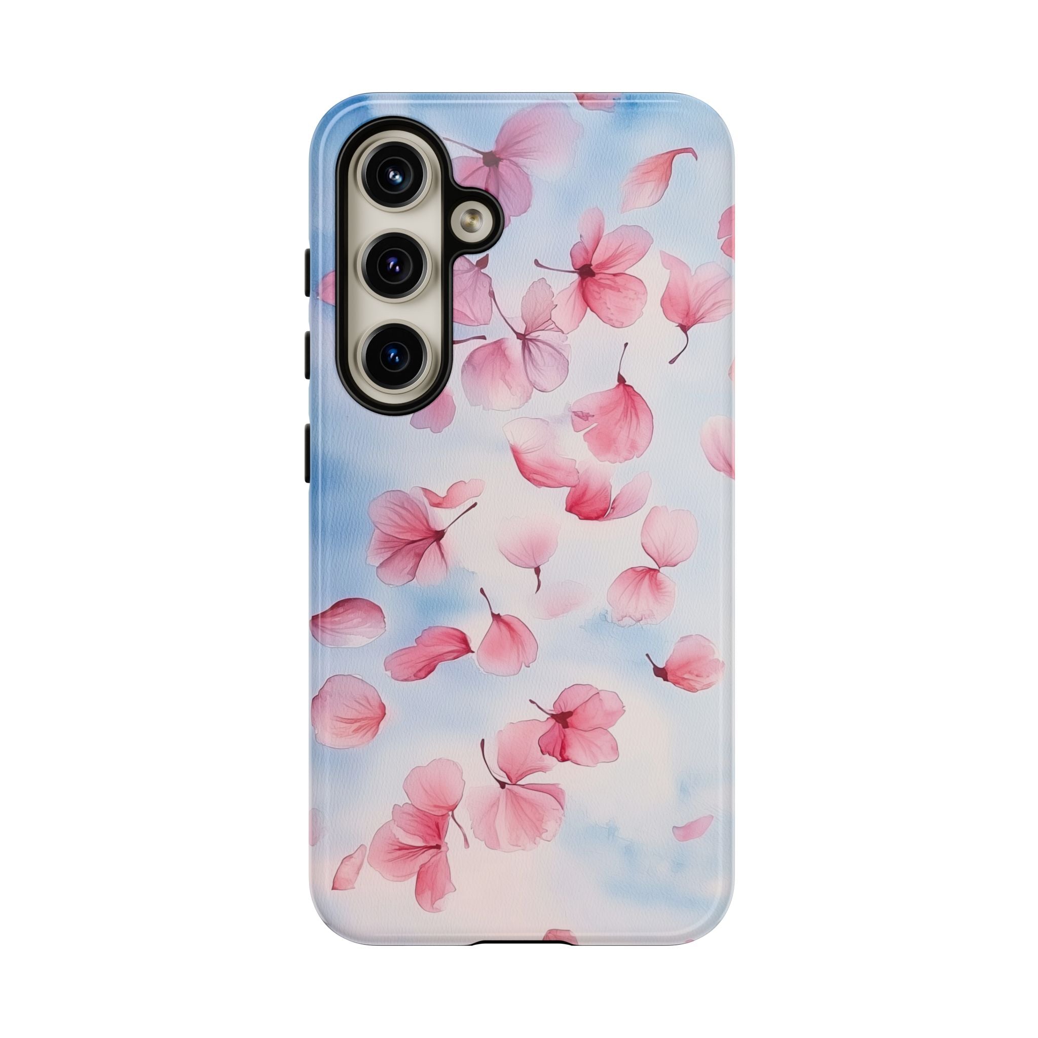 Floral Petal Tough Samsung Galaxy Case | Pink Falling Blossoms