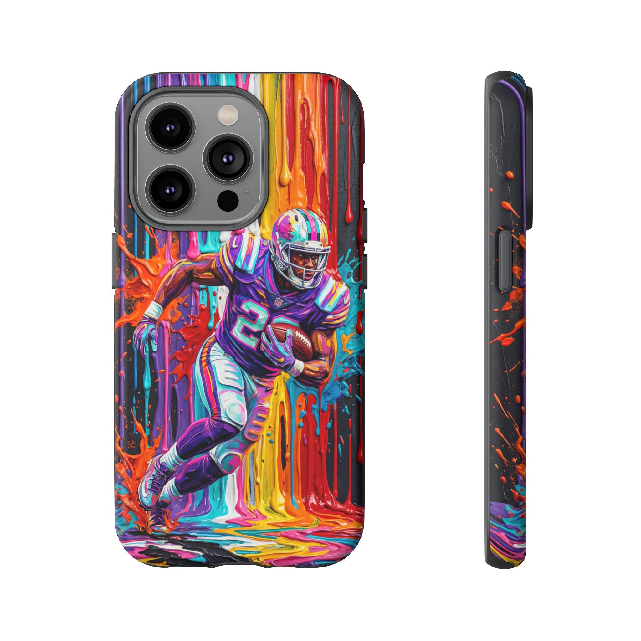 Vibrant American Football Runner iPhone Case