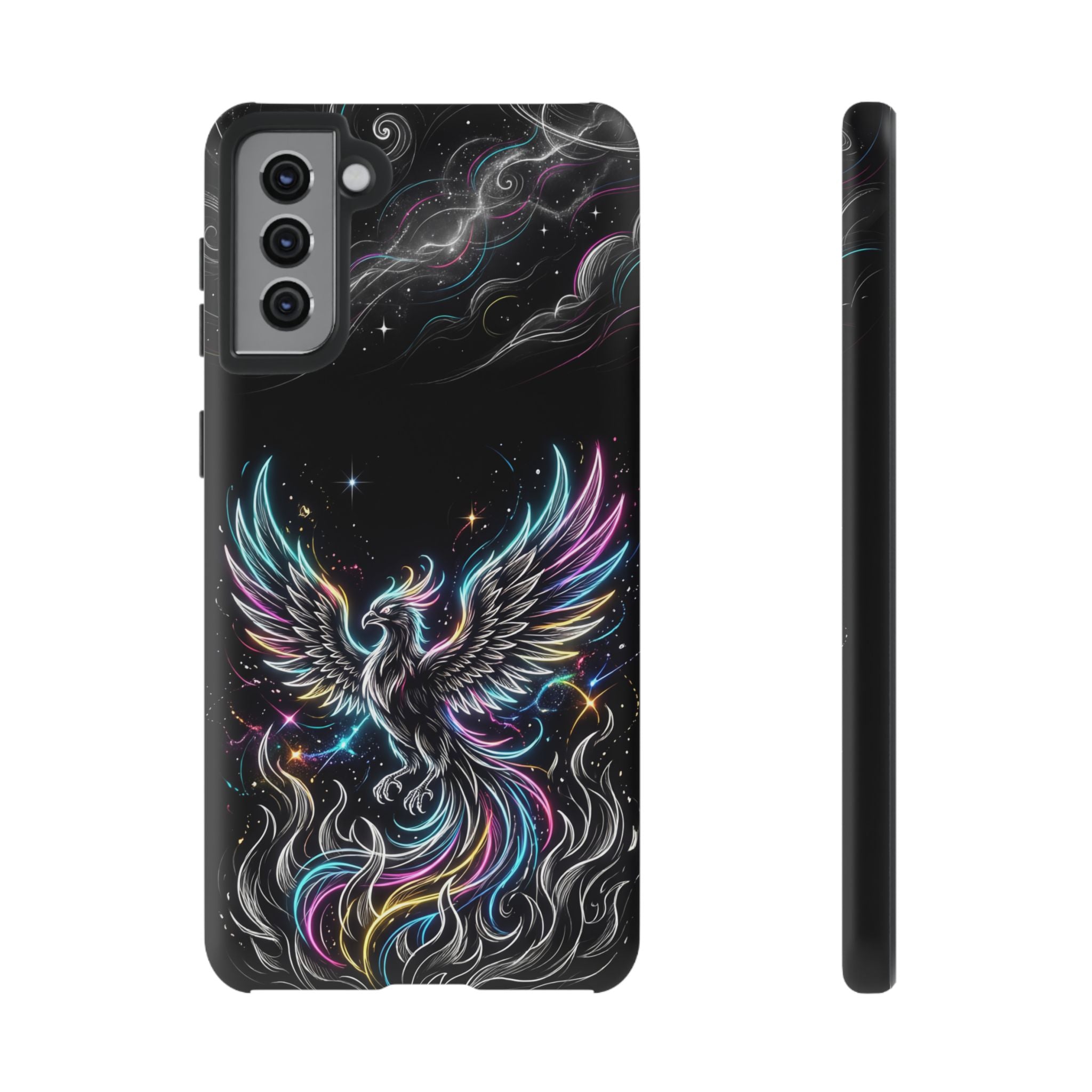 Colorful Neon Phoenix Tough Samsung Galaxy Phone Case