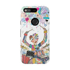Custodia per telefono Google Pixel Drummer Boy | Cover protettiva colorata con batteria da cartone animato