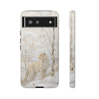 Snow Leopard Google Pixel Phone Case | Winter Forest Phone Case