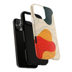 Abstract Retro Waves iPhone Case | Colourful Modern Art