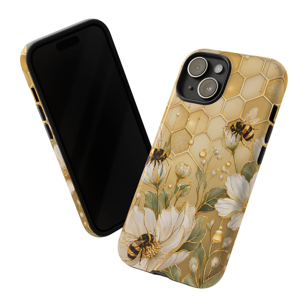 Bee Floral iPhone Case | Honeycomb Wildflower Cover