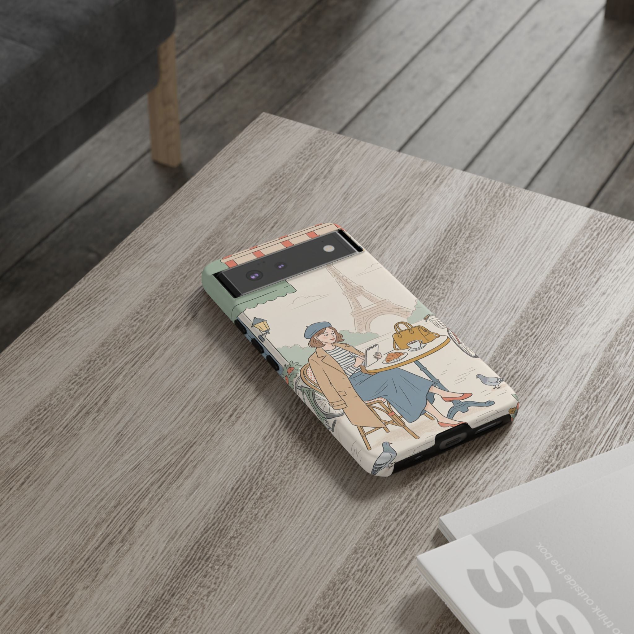 Paris Cafe  Google Pixel Phone Case | Cute Vintage Eiffel Tower Travel
