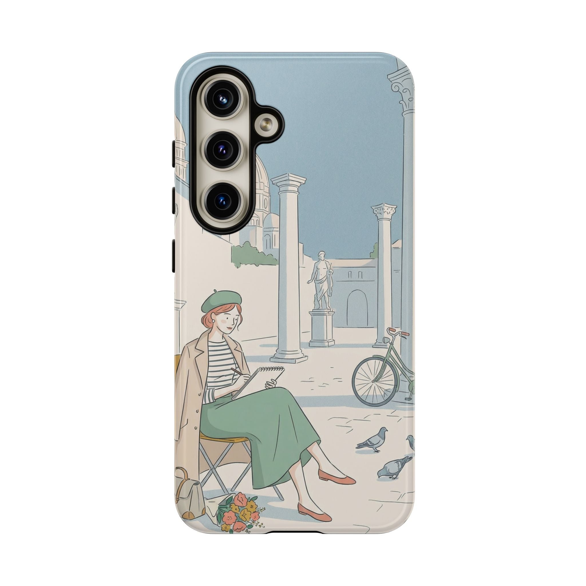 Florence Art Aesthetic Samsung Galaxy Phone Case | Renaissance Italy Travel Illustration