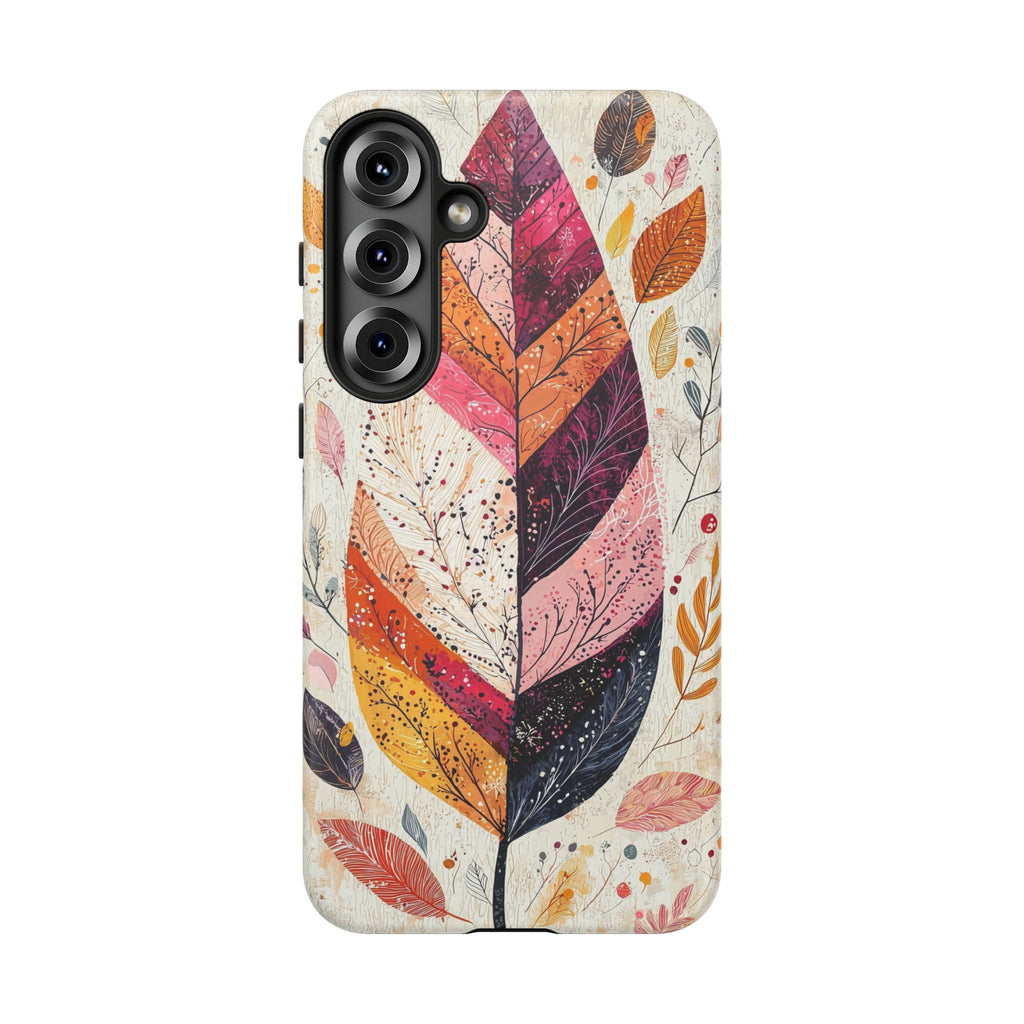 Autumn Leaf Tough Samsung Galaxy Case | Watercolour Feathered Fall Design