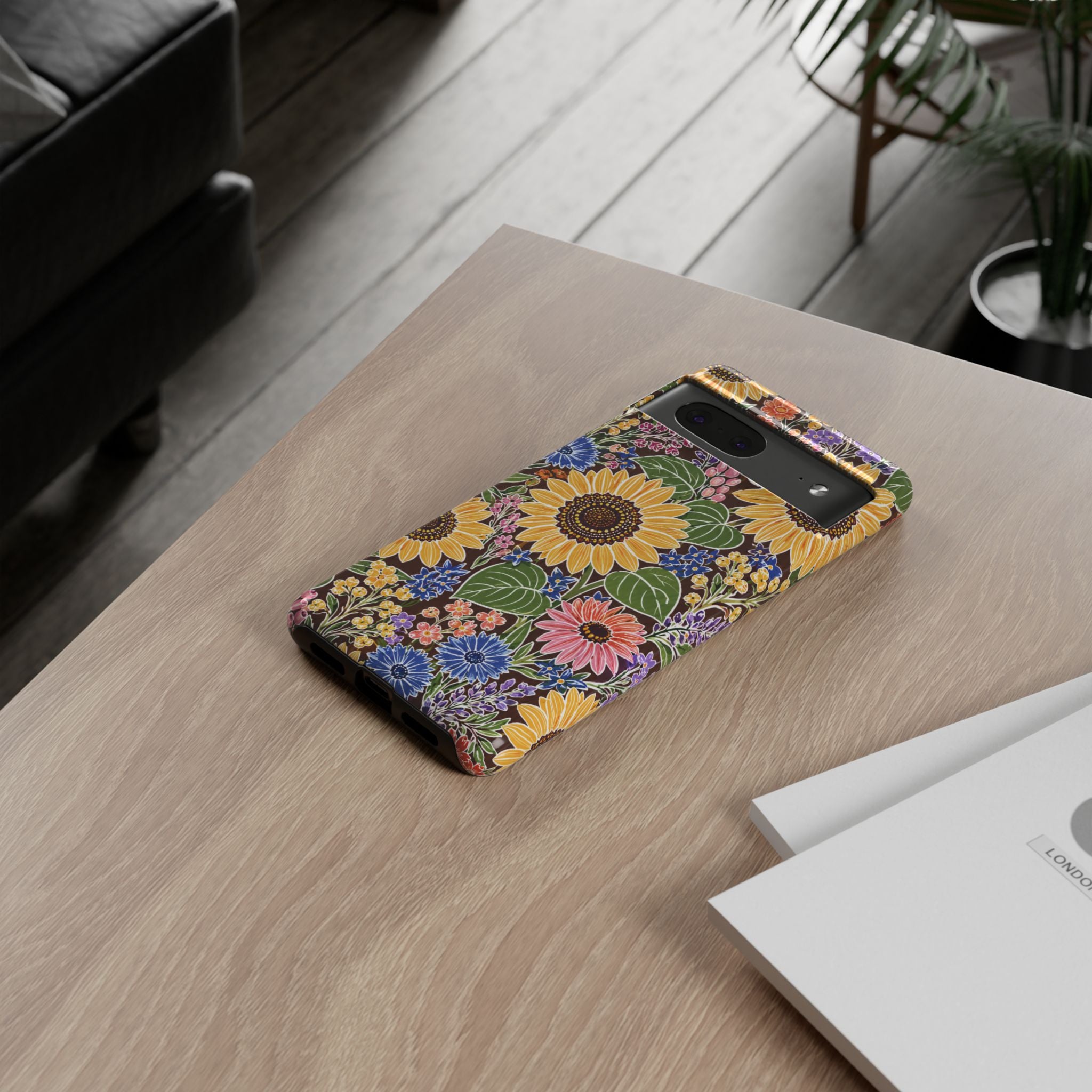 Sunflower & Wildflower Pattern Tough Google Pixel Phone Case