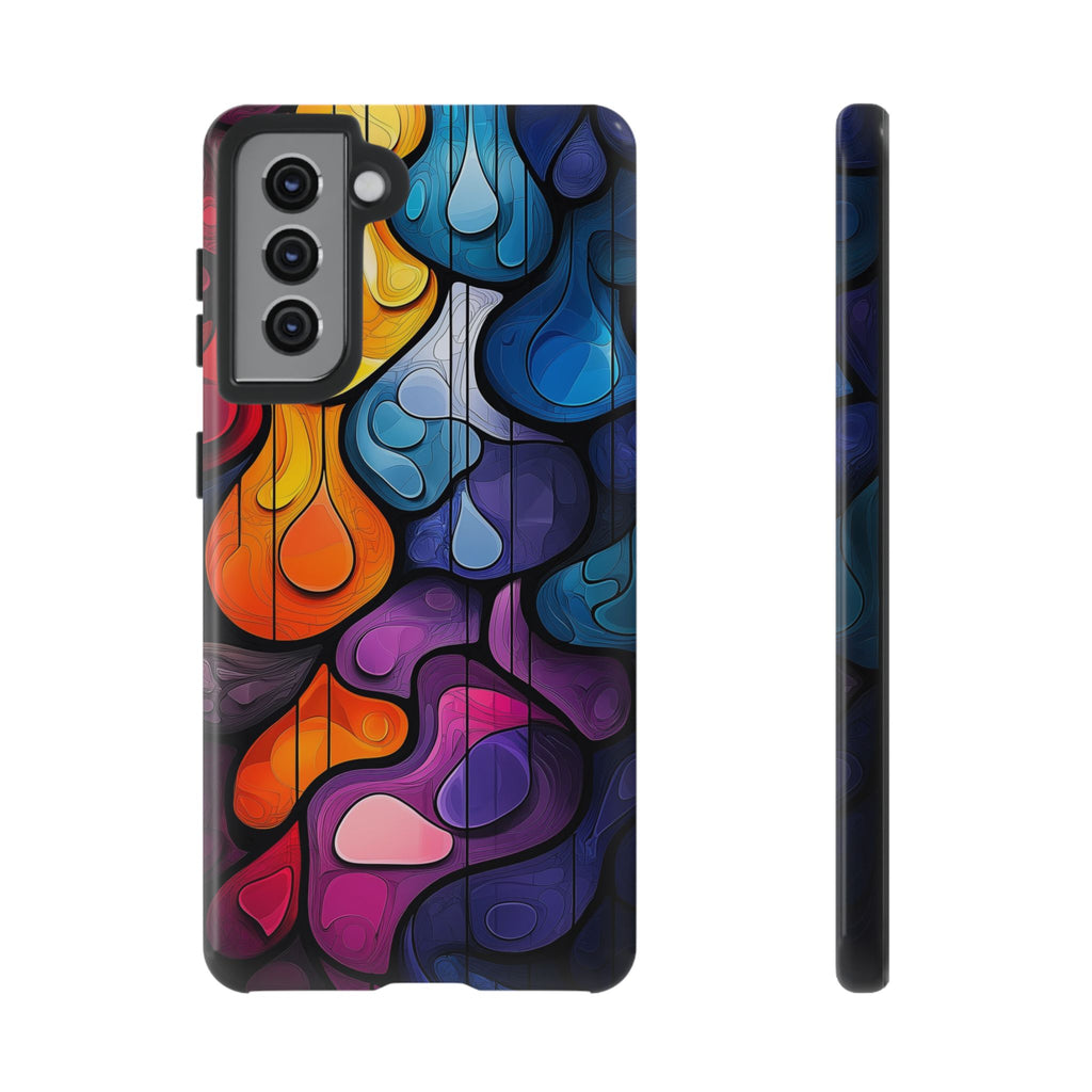 Abstract Colourful Drop Samsung Galaxy Case — Vibrant Stained-Glass