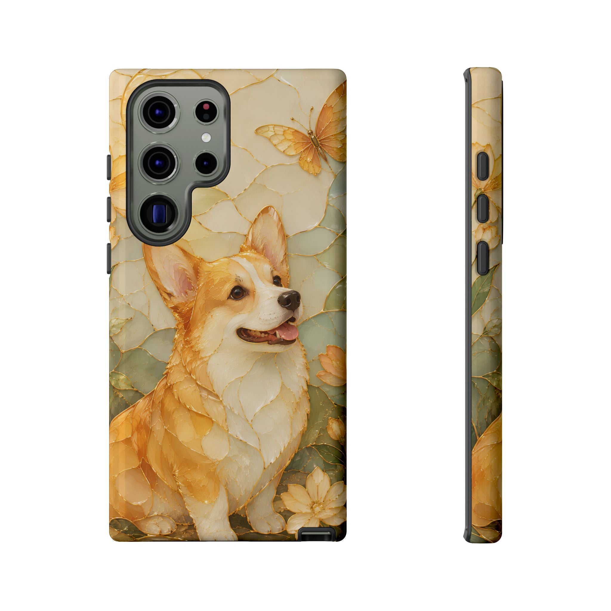 Corgi Samsung Galaxy Phone Case | Stained Glass Dog Phone Case