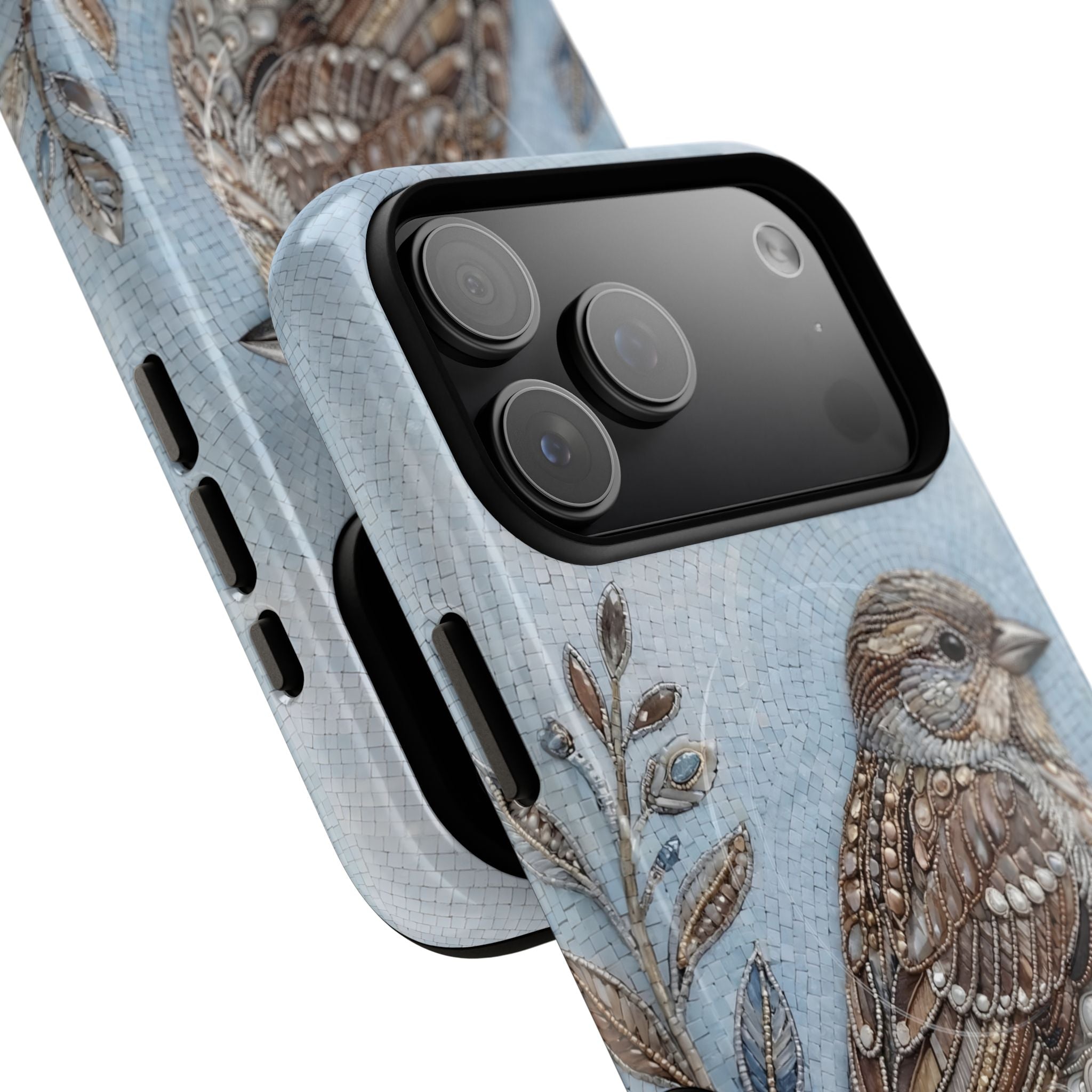 Bird Illustration MagSafe iPhone Case — Sparrow Art Tough Phone Cover