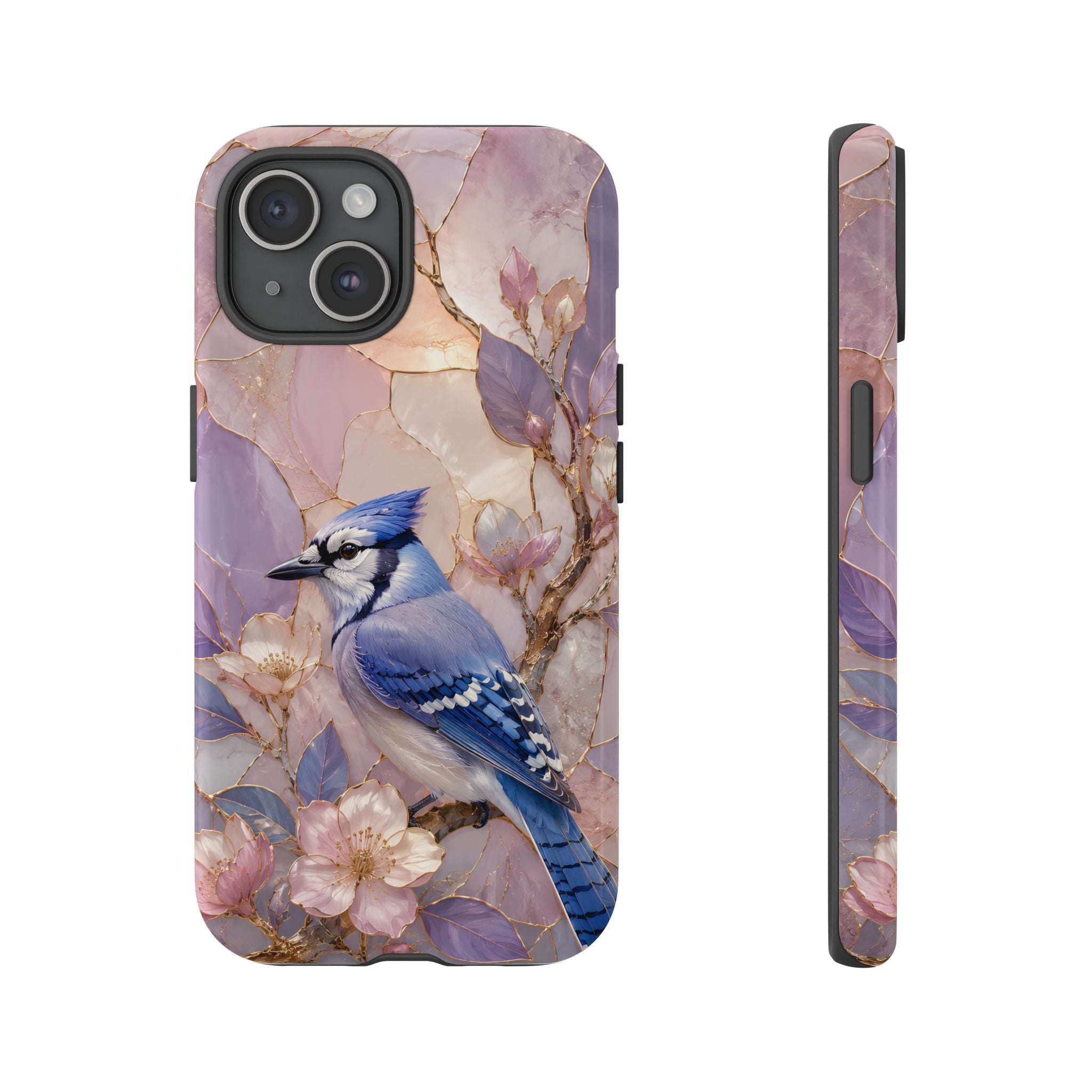 Blue Jay iPhone Case | Bird Floral iPhone Case