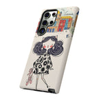 Cute Parisian Cat Girl Samsung galaxy Phone Case | Ballet Slippers Illustration Tough Case