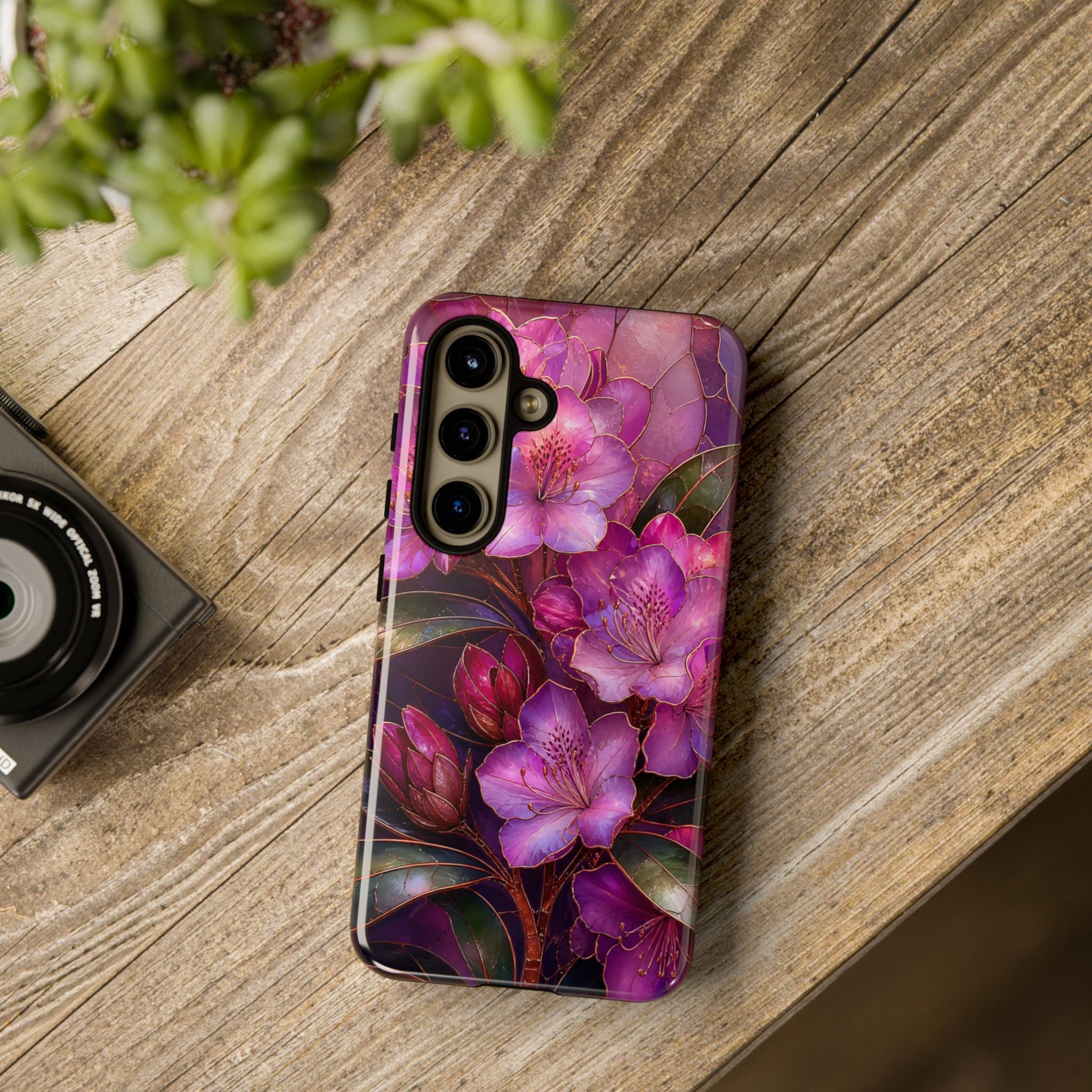Purple Floral Samsung Galaxy Phone Case | Dark Botanical Phone Case