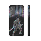Neon Samurai Samsung Galaxy Phone Case | Cyberpunk City Armor