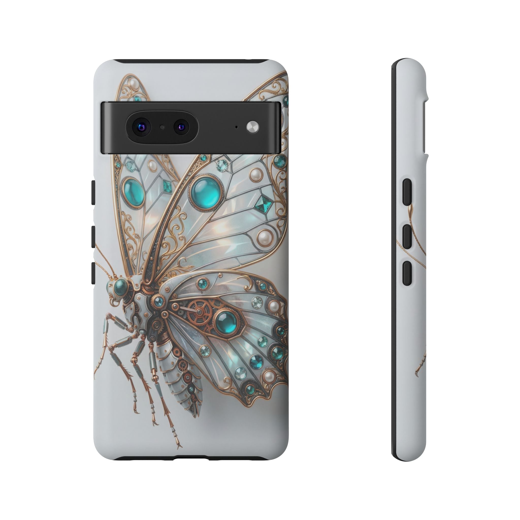 Butterfly Gem Phone Case — Steampunk Teal Jewel Google Galaxy Case