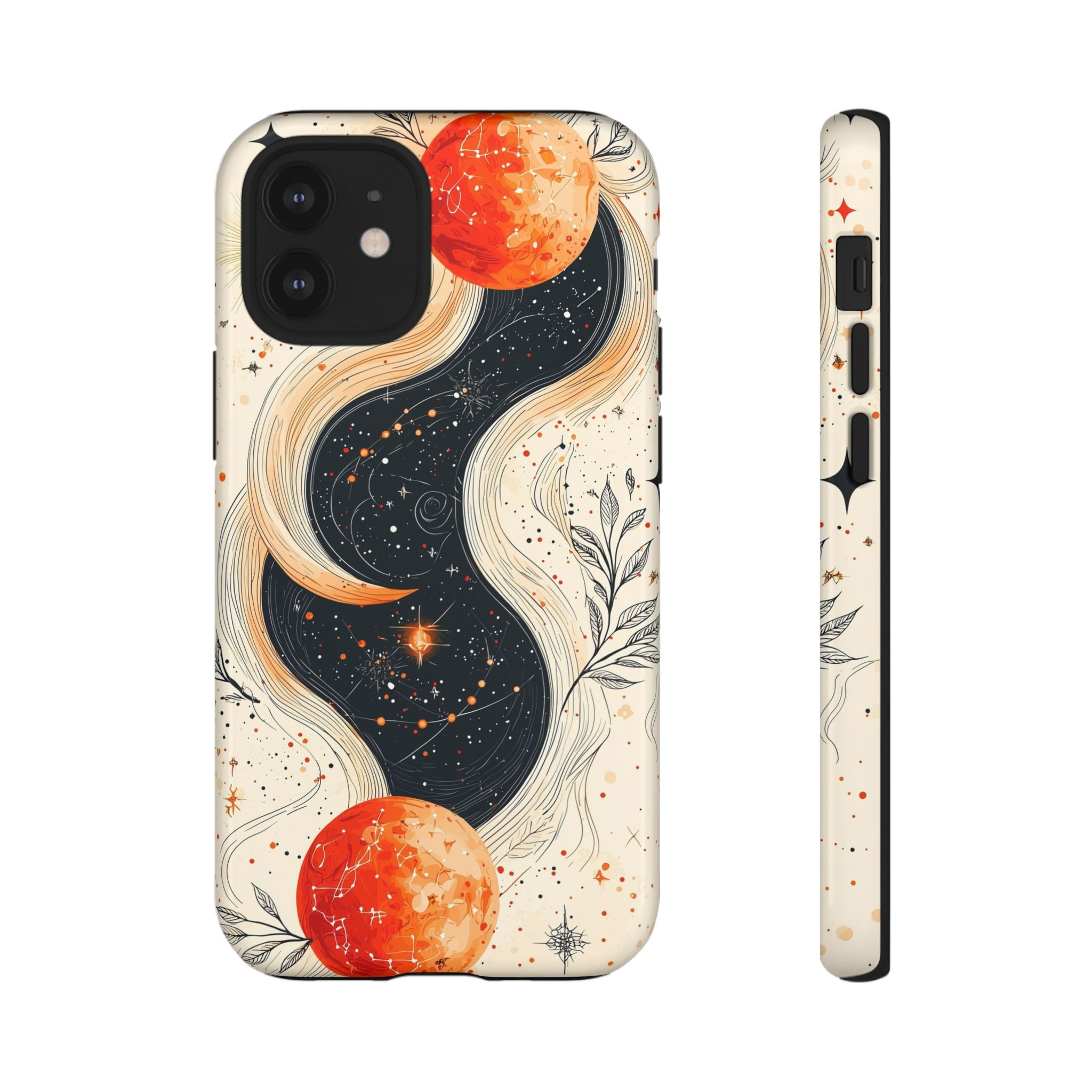 Astrology Galaxy iPhone Case | Red Moon Celestial