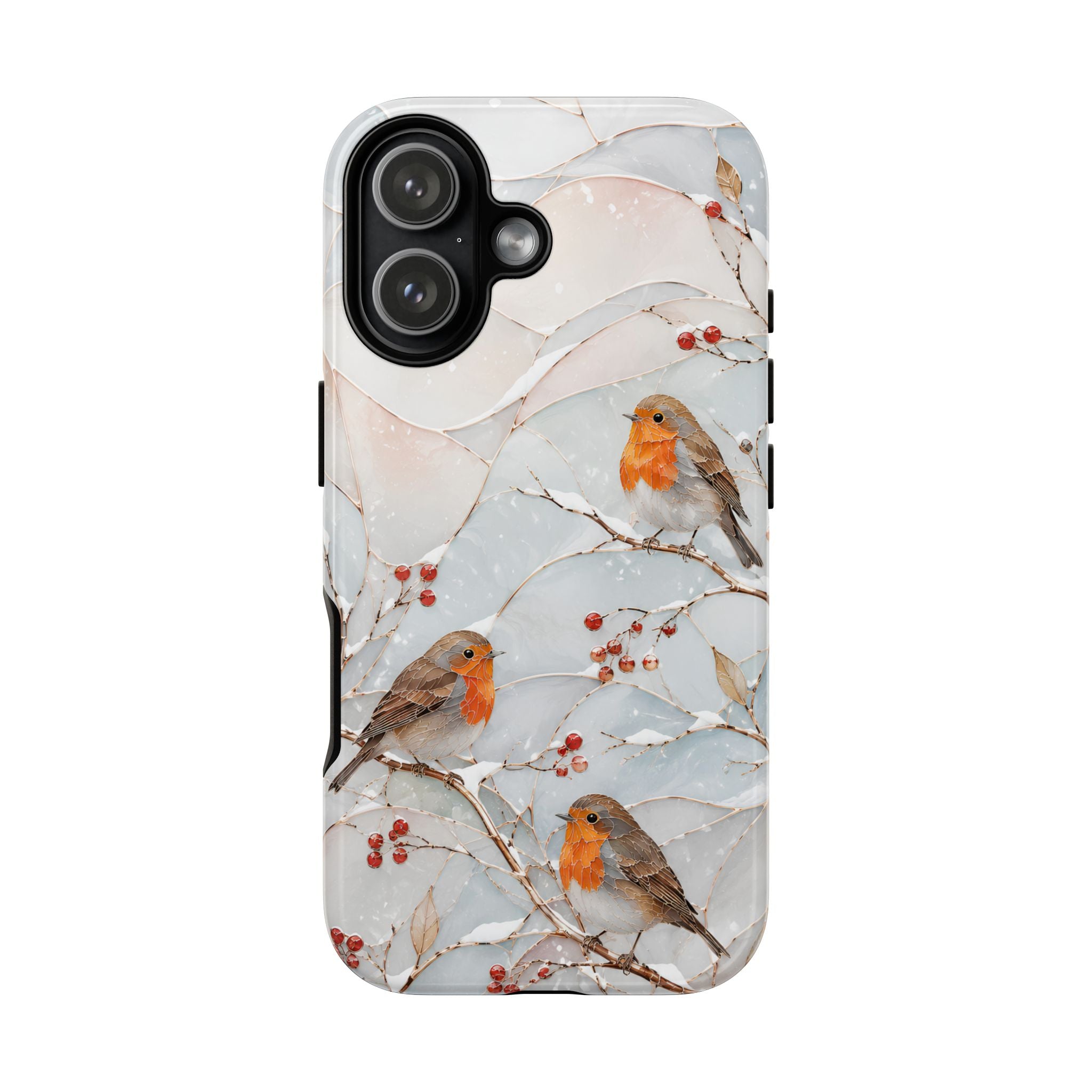 Robin Bird iPhone Case | Winter Berries iPhone Case