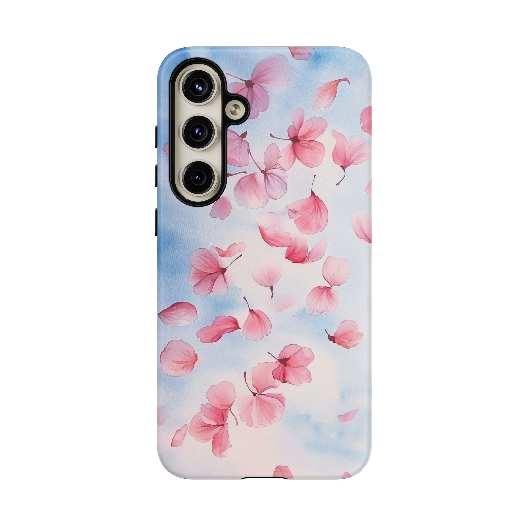 Floral Petal Tough Samsung Galaxy Case | Pink Falling Blossoms