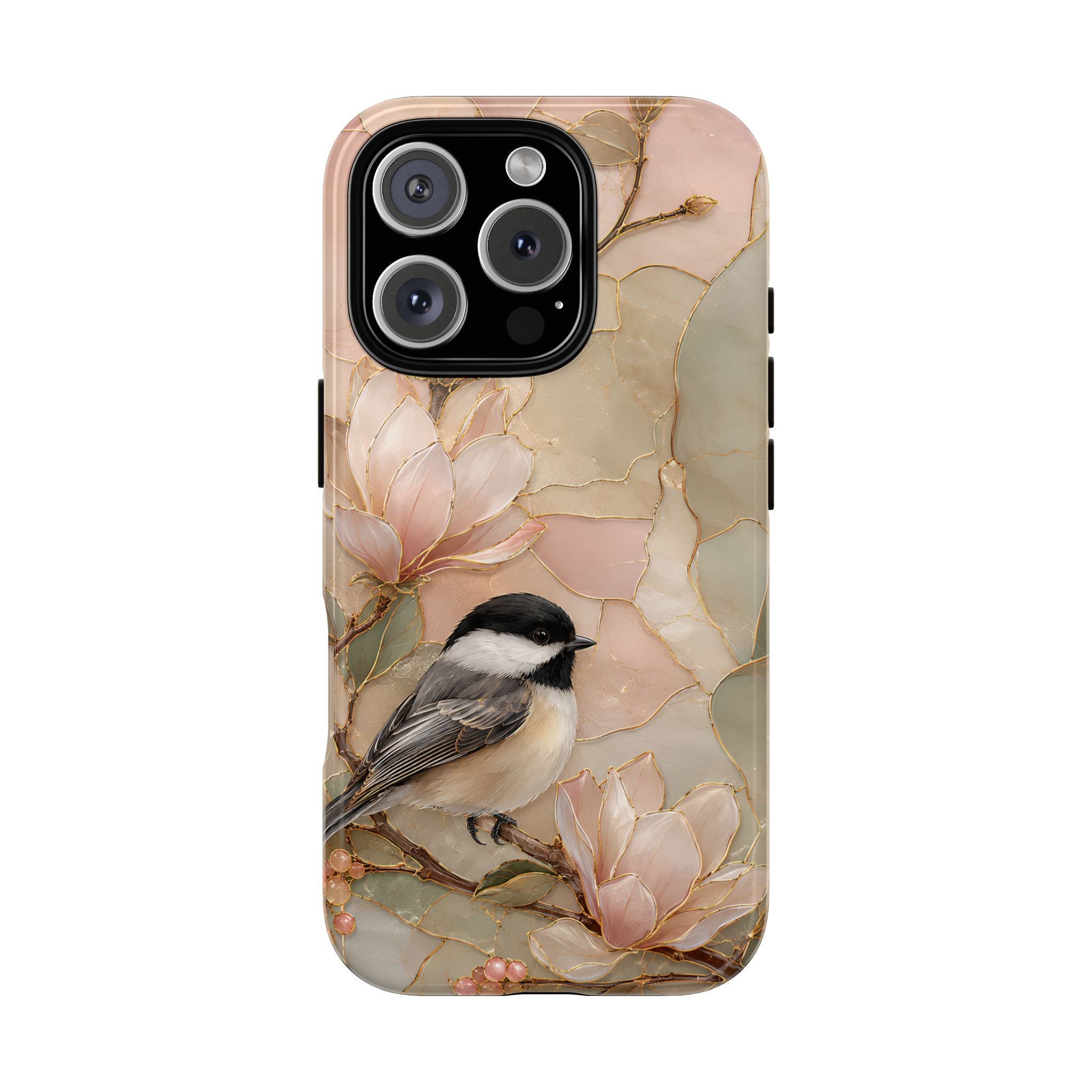 Chickadee iPhone Case | Magnolia Flower iPhone Case