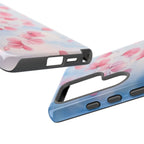 Floral Petal Tough Samsung Galaxy Case | Pink Falling Blossoms
