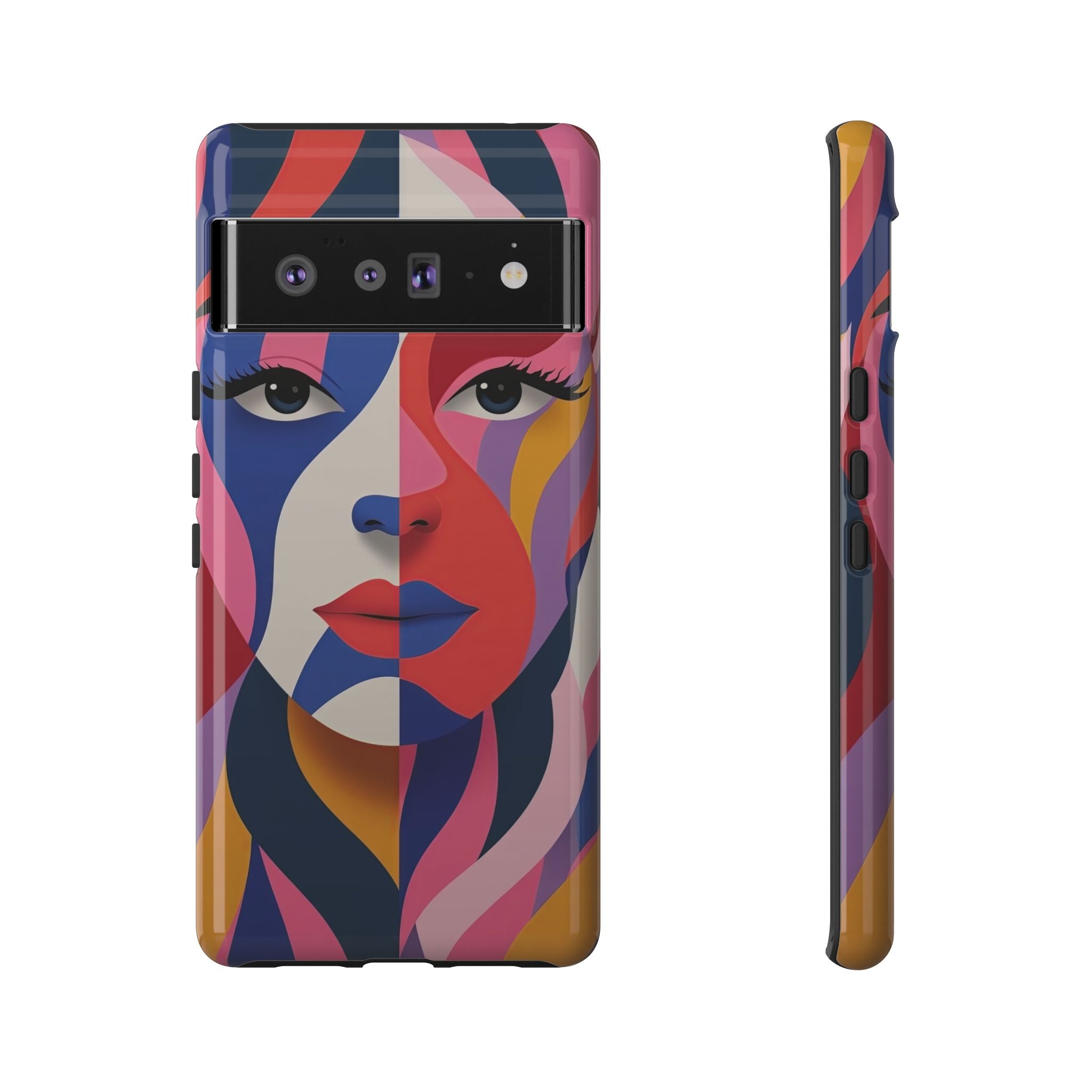 Abstract Colourful Face Google Pixel Case | Vibrant Pop Art