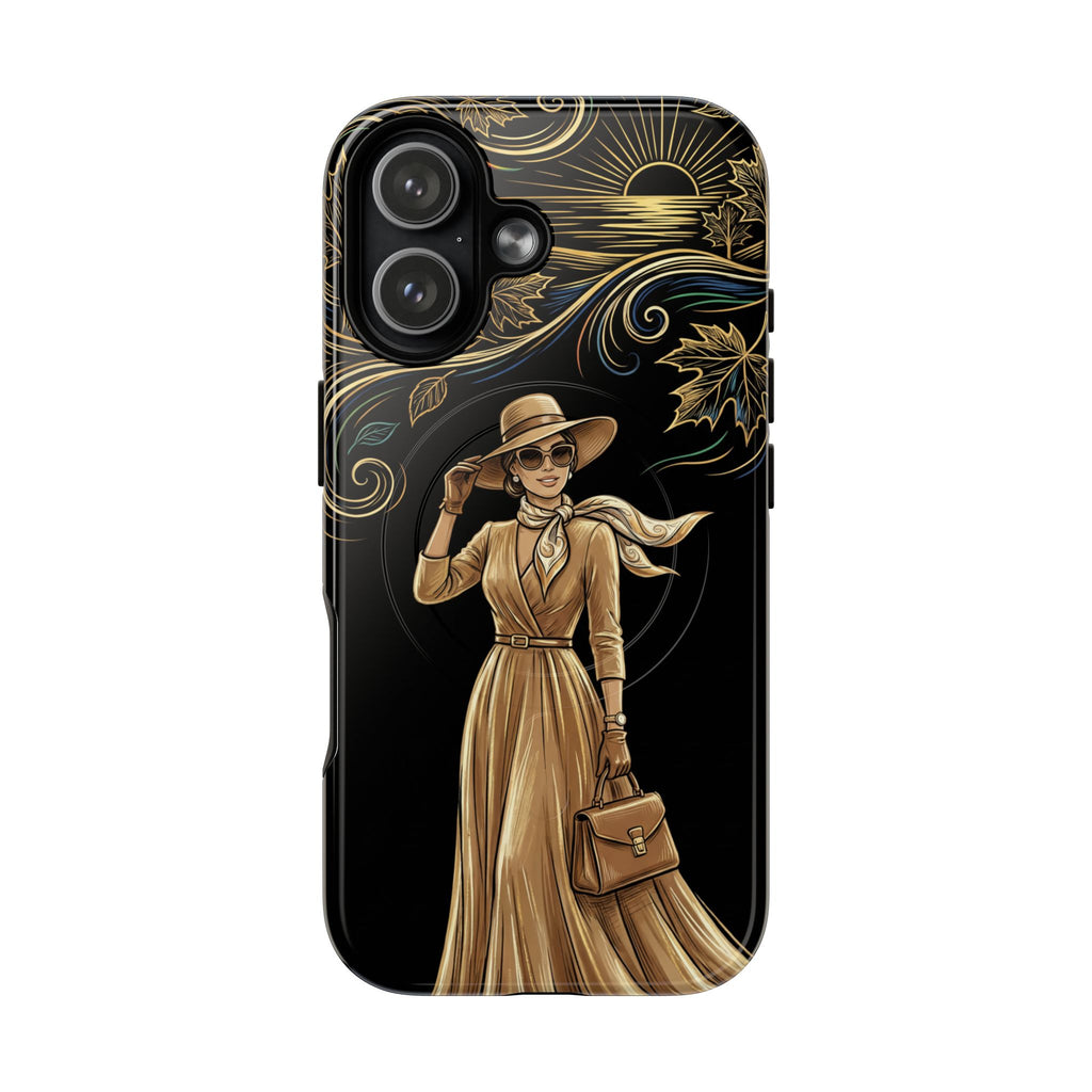 Vintage Autumn Lady MagSafe iPhone Case