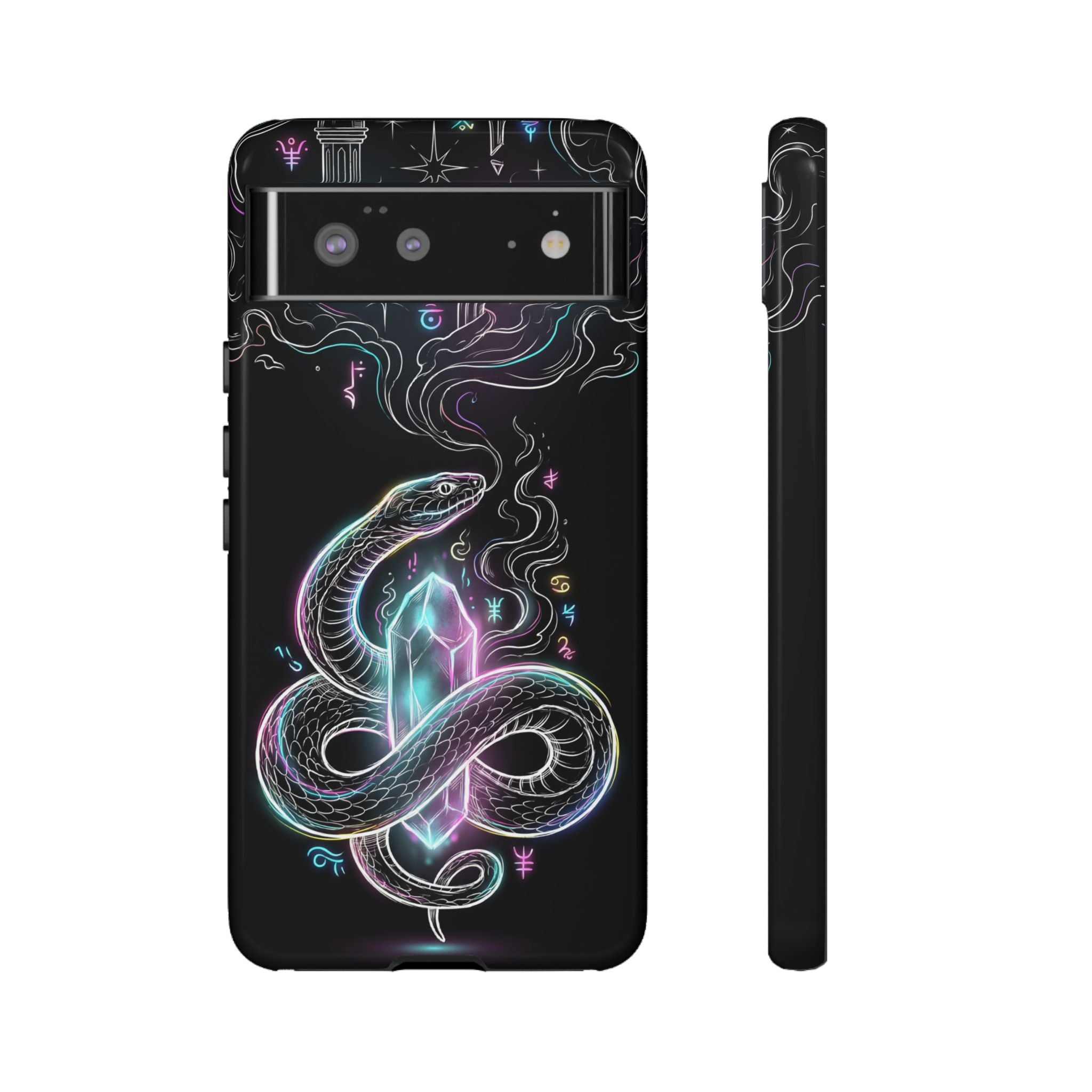 Neon Occult Mystic Snake Crystal Google Pixel Phone Case