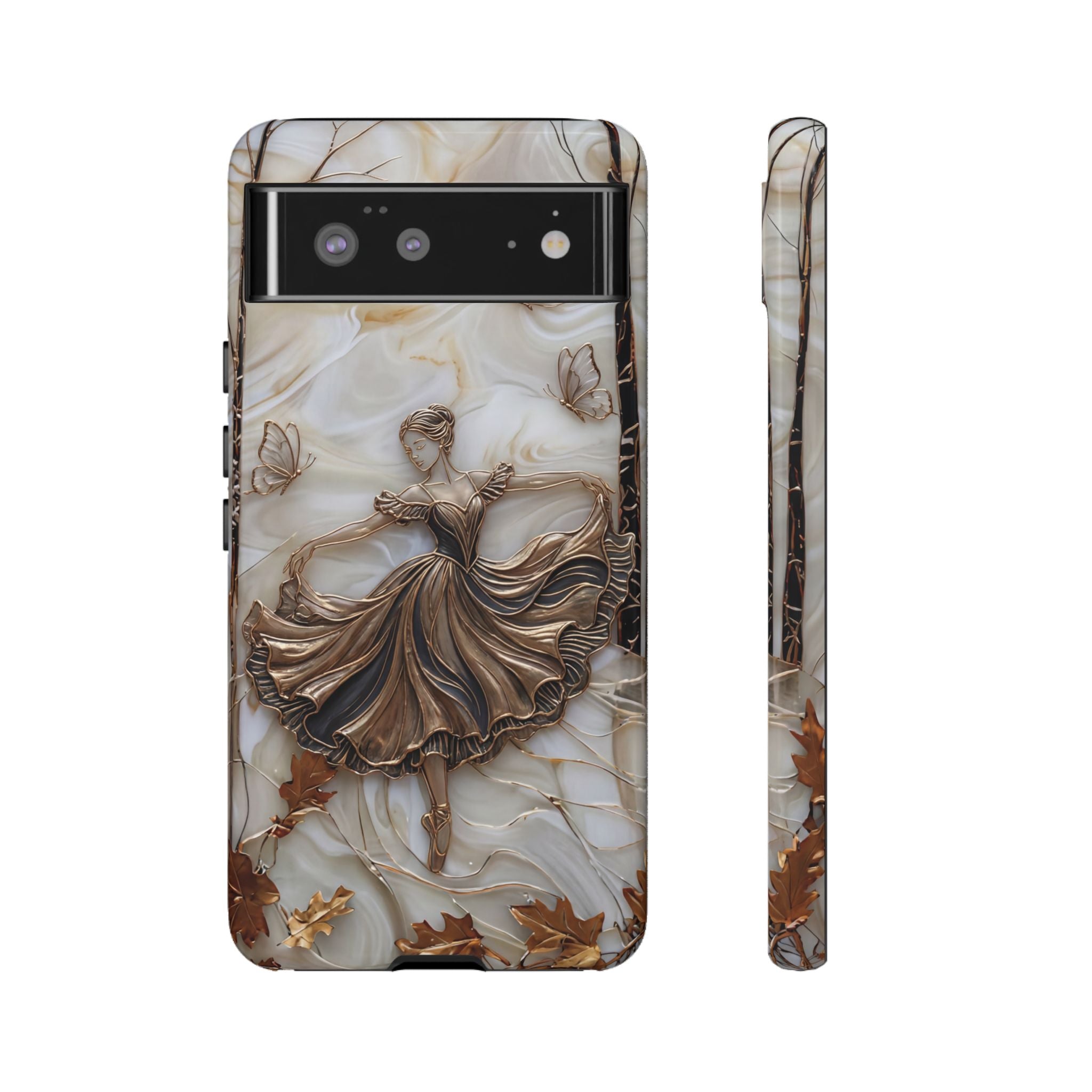 Elegant Bronze Ballerina Dance Design Google Pixel Case