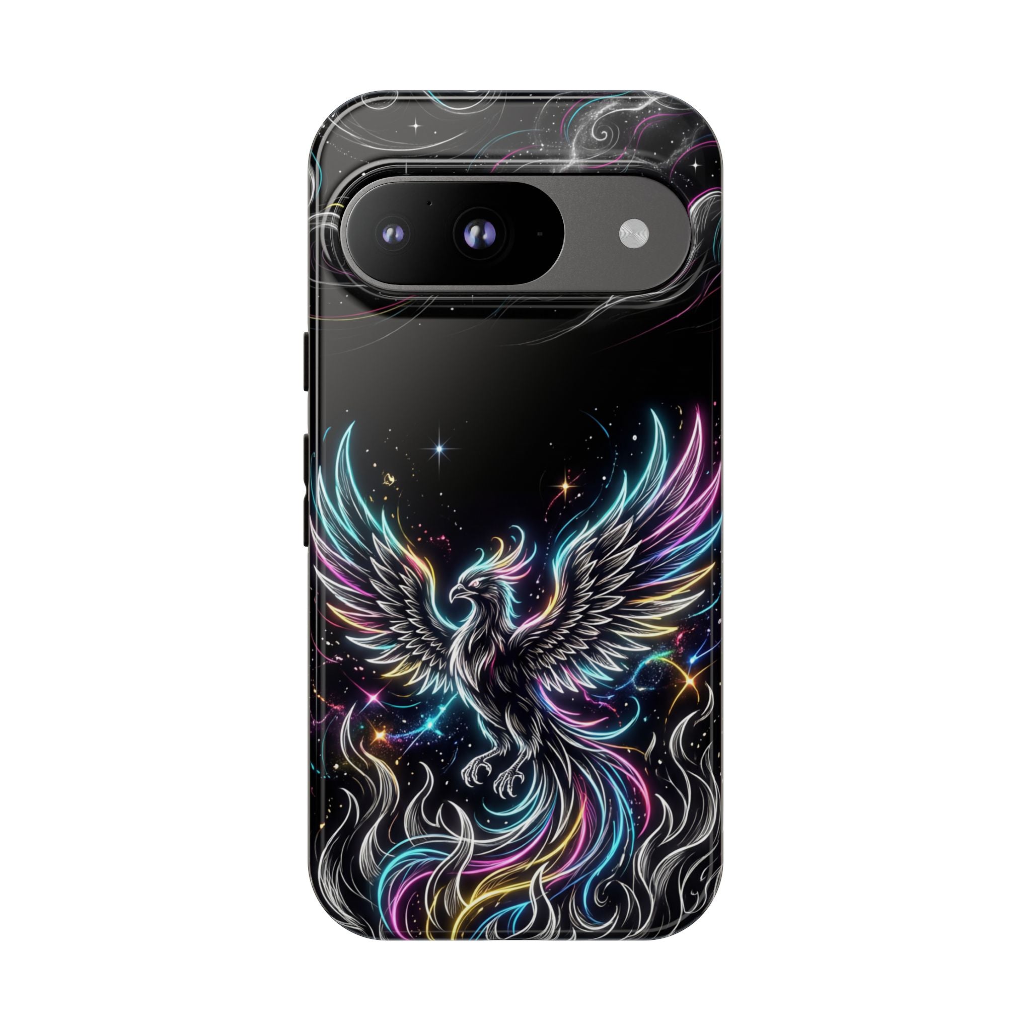 Colorful Neon Phoenix Tough Google Pixel Phone Case