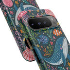 Ocean Creatures Tough  Google Pixel Phone Case | Whale, Octopus & Turtle Underwater Pattern
