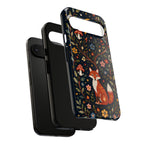 Fox Moon Google Pixel Phone Case | Whimsical Floral Night Woodland Protective Case