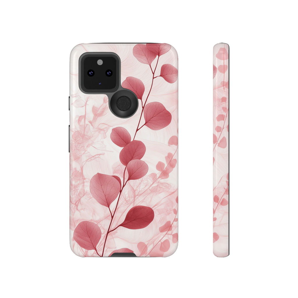 Pink Botanical Floral Eucalyptus Google Pixel Phone Case