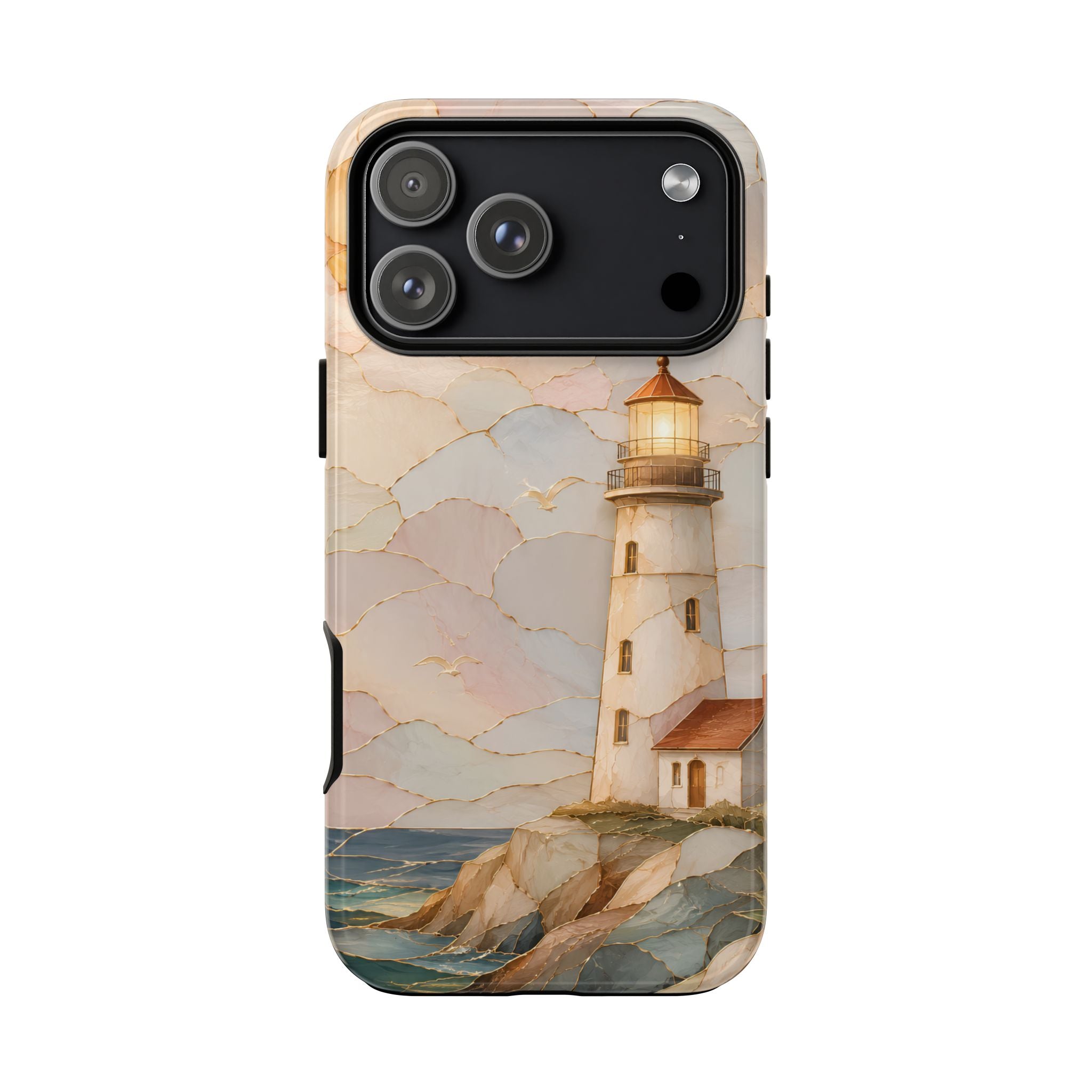 Lighthouse iPhone Case | Coastal Stained Glass iPhone Case