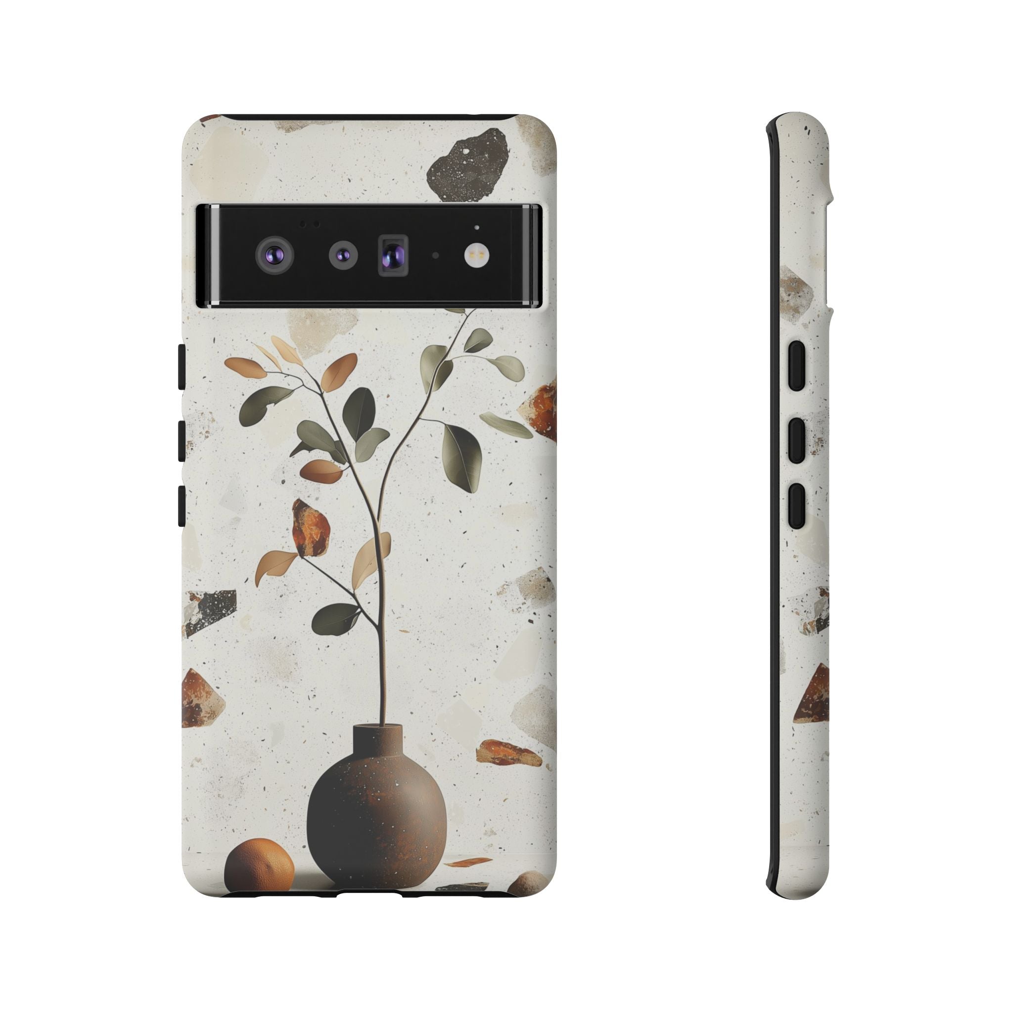 Floral Terrazzo Google Pixel Case | Minimal Vase Botanical